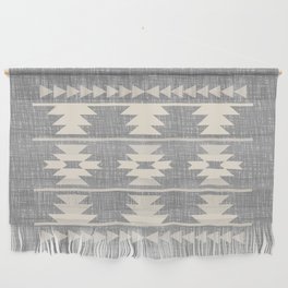 Southwestern Pattern 131 Gray and Beige Wall Hanging