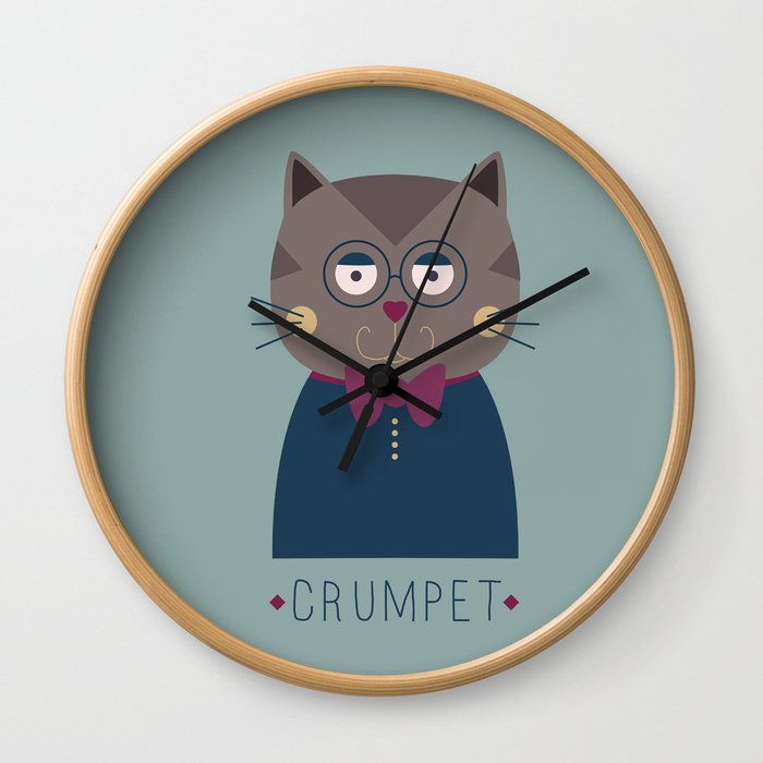 Crumpet Cat Wall Clock