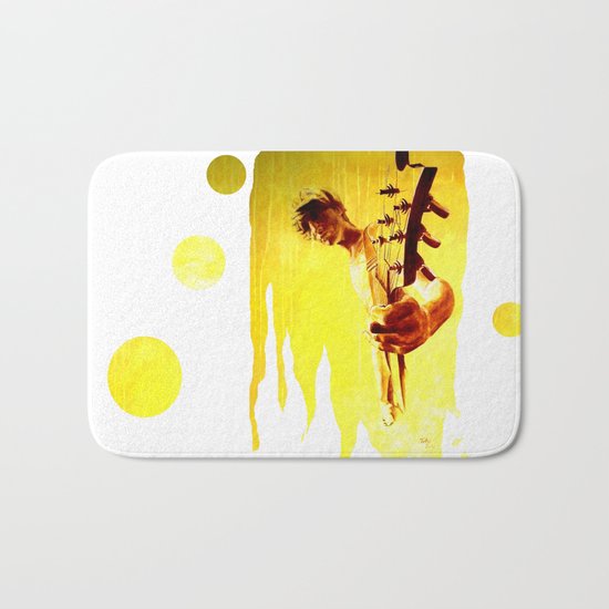 my son is a guitar god Bath Mat