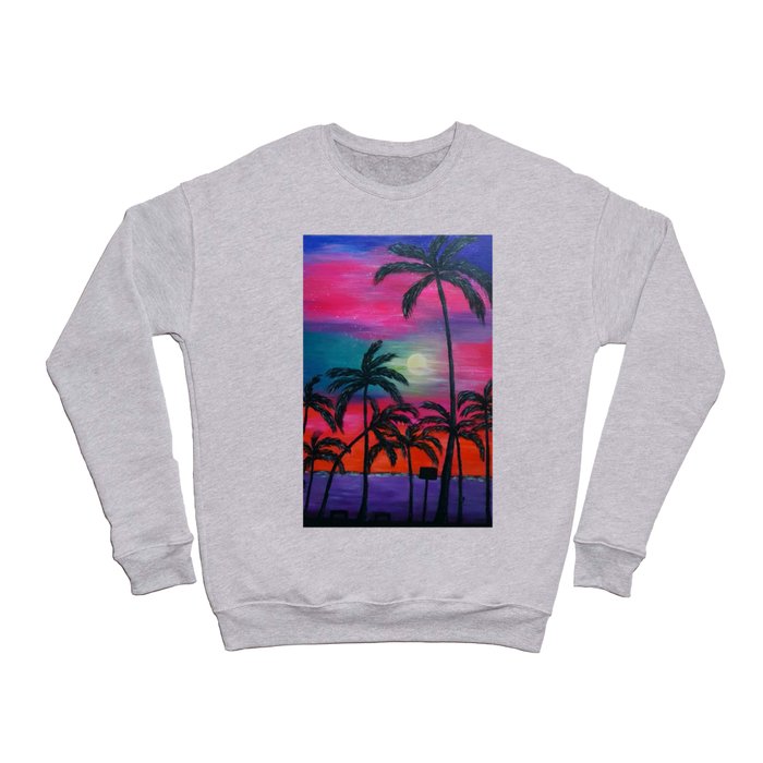 Sunset in Miami beach Crewneck Sweatshirt