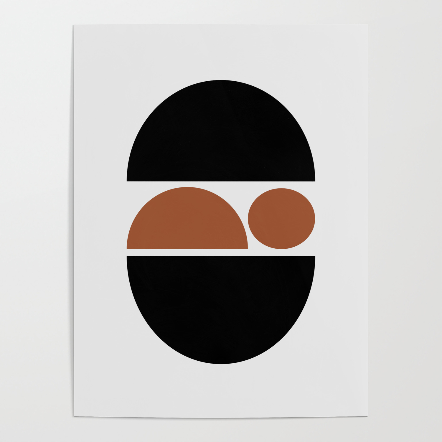 Sleeping Baby Zen Minimalist Design Black Tan Poster By Denidesigns Society6