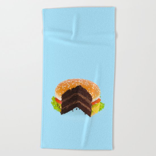 HAMBURGER CAKE Beach Towel