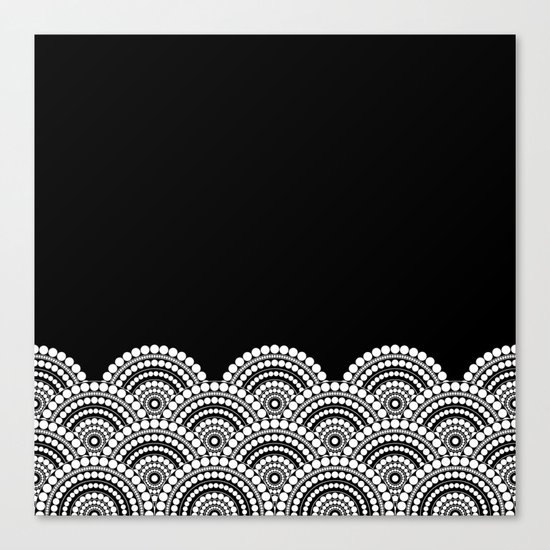 BLACK AND WHITE (abstract pattern) Canvas Print