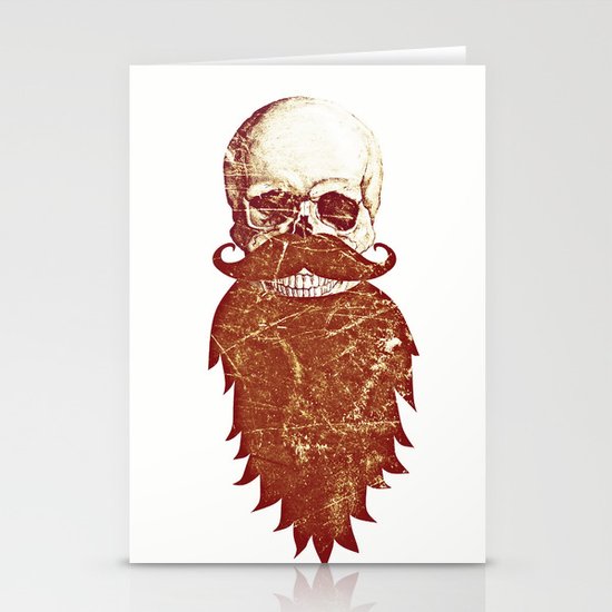 Beard Skull 2 Stationery Cards
