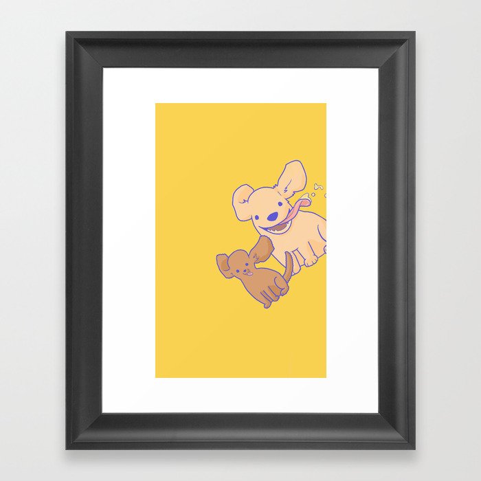 Happy Dogs! Framed Art Print
