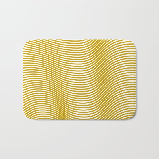 Golden Waves Bath Mat