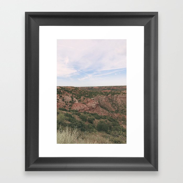 Sunset over Palo Duro Canyon X Texas Photography Framed Art Print