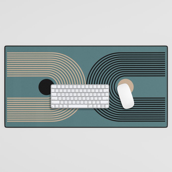 Abstraction_SUNLIGHT_MOONLIGHT_BALANCE_LINE_POP_ART_0603A Desk Mat