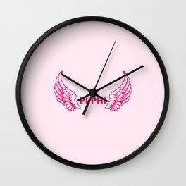 Pi Phi Angel Wings Wall Clock