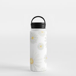 white daisy pattern watercolor Water Bottle