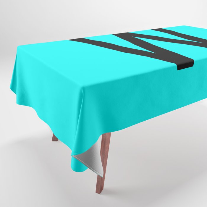 LETTER W (BLACK-CYAN) Tablecloth