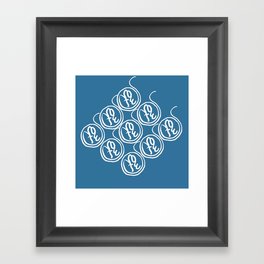 vote - circular word on blue Framed Art Print