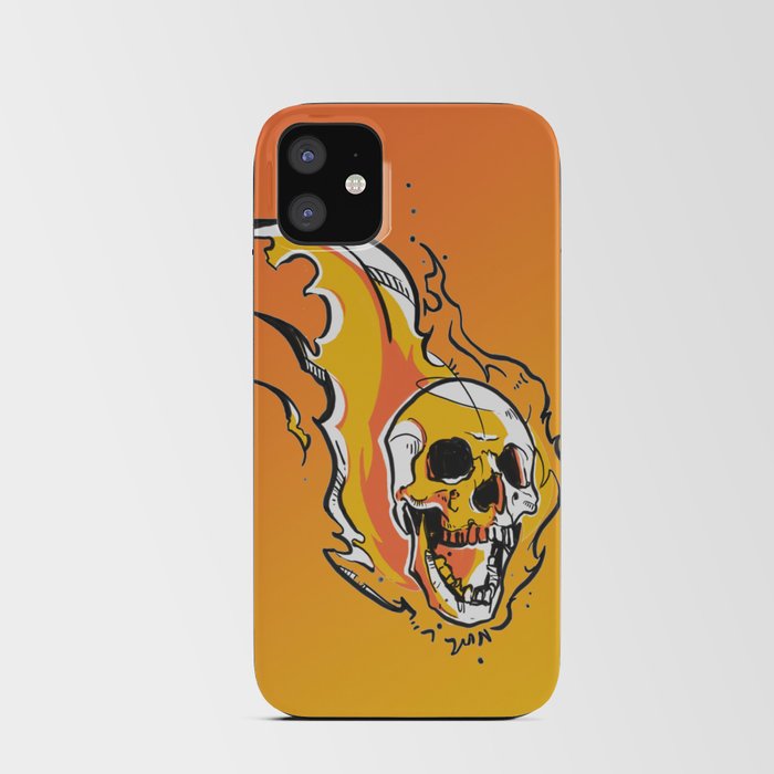 Red Hot Skull iPhone Card Case