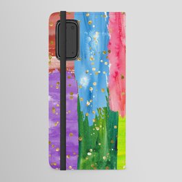 Glitter Color Abstract Elegant Collection Android Wallet Case