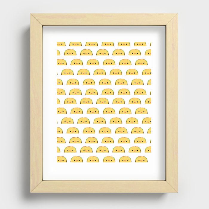 Happy Tacos Recessed Framed Print