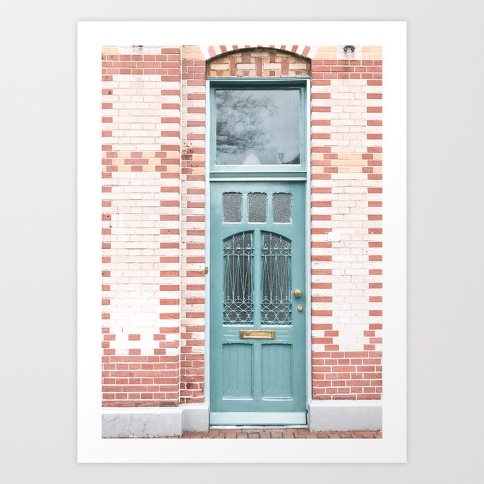 The Blue Door In Holland Picture | Dutch Street Colorful Entry Art Print | Europe Travel Photography Art Print