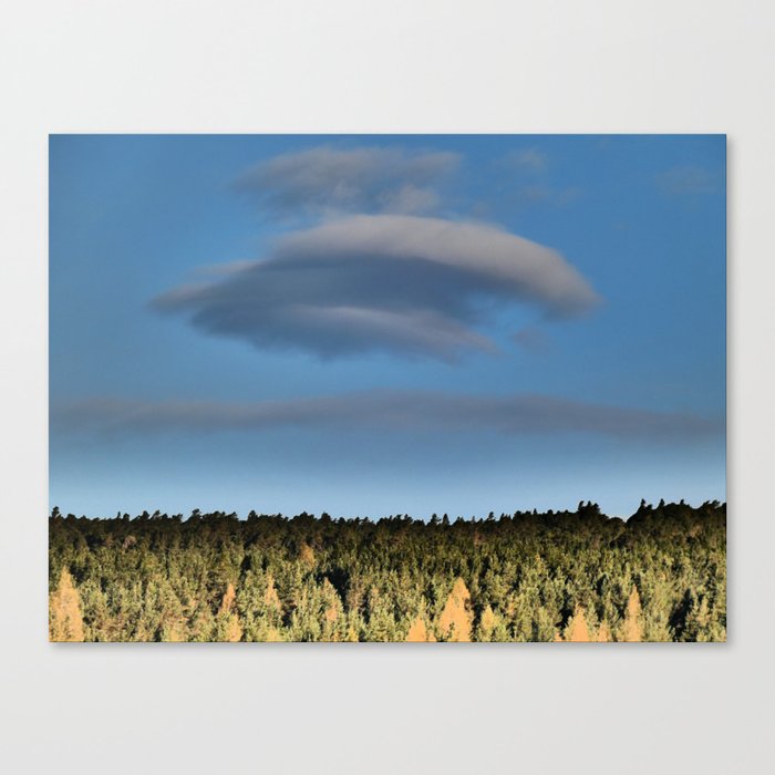 Scottish Highlands Impressive Cloud over a Pine Forest in I Art Canvas Print