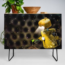 Robot Searching Life On Other Planet Credenza