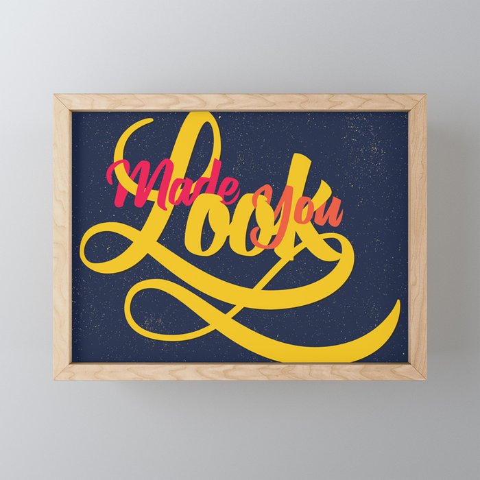 Made You Look Framed Mini Art Print