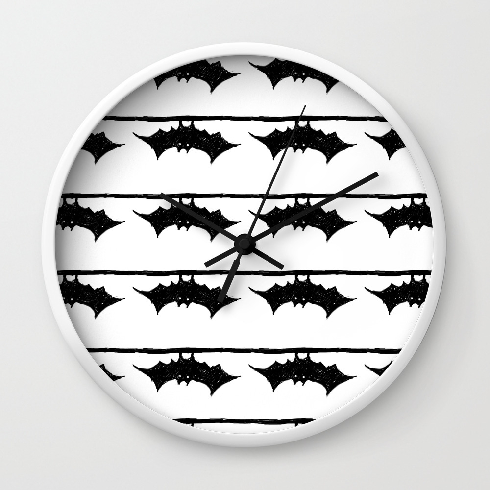 Bat Friend Wall Clock By Ninapedia Society6 Bat Friend Wall Clock By Ninapedia