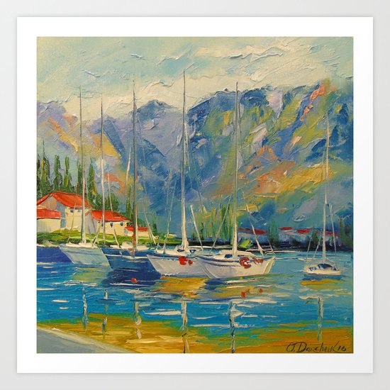Harbour Art Print