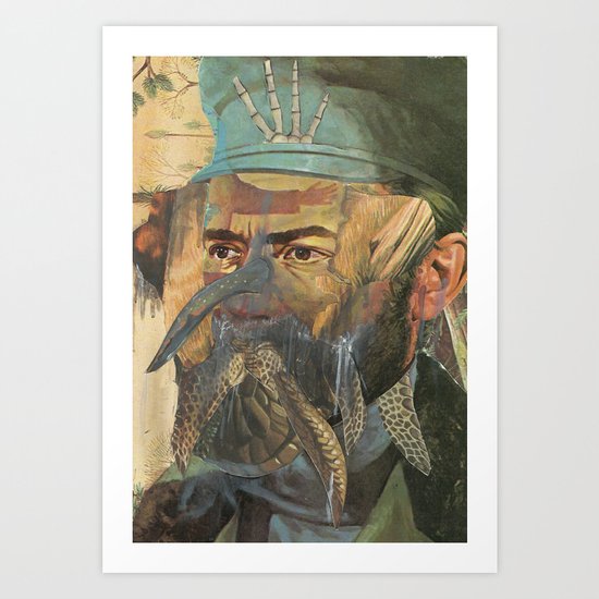 "Between me and the moonlight flitted a great bat, comeing and going in great, whirling circles." Art Print