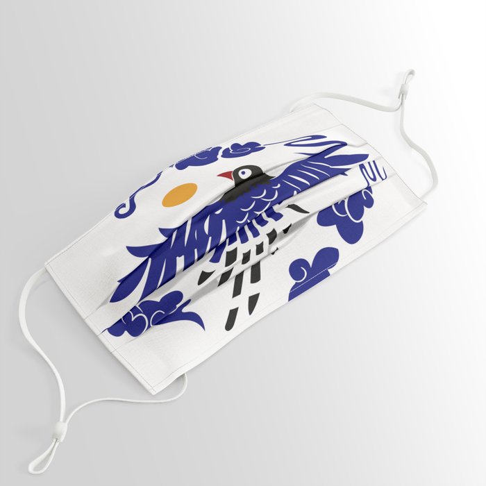 Blue Magpie Face Mask