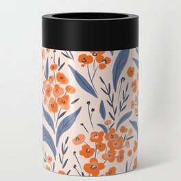 Red ditsy pattern Can Cooler