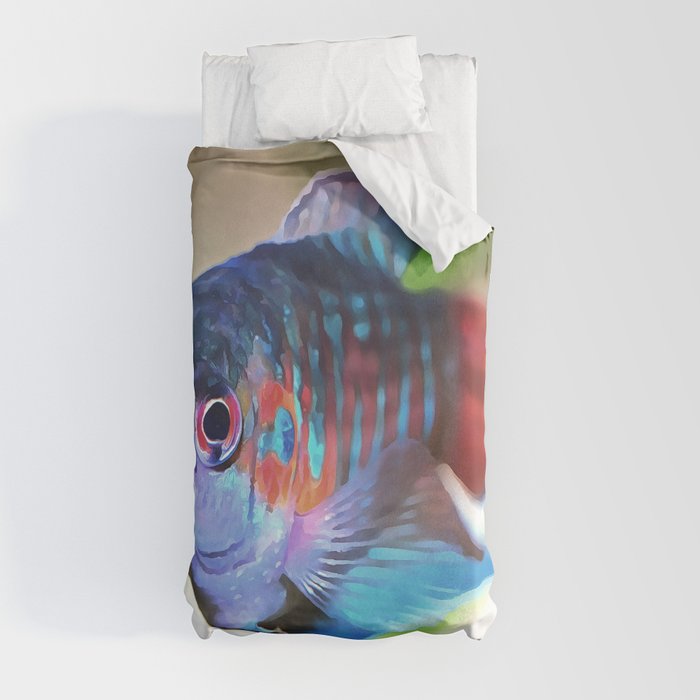 Macropodus opercularis – Paradise Fish Duvet Cover