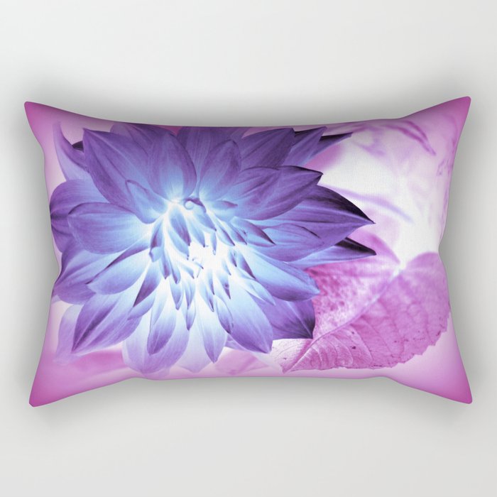 Purple Flower X-Ray Rectangular Pillow