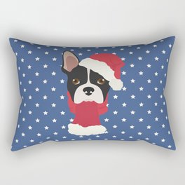 Christmas Boston Terrier Rectangular Pillow