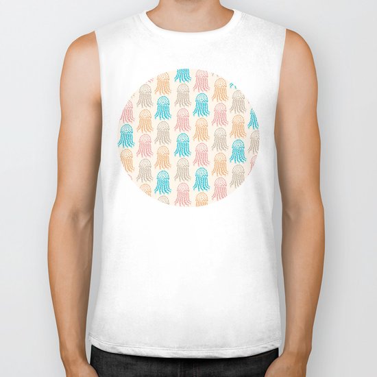 Pastel Marine Pattern 02 Biker Tank