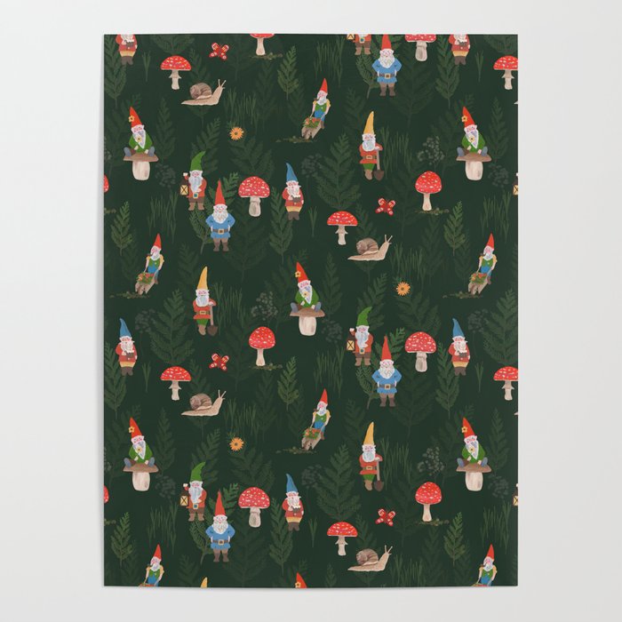 Woodland Gnomes Poster