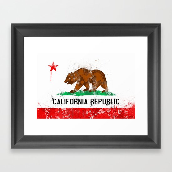 California Flag Framed Art Print
