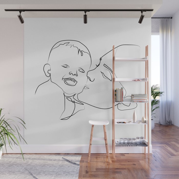 Mother S Day Kissing Child Wall Mural By Aelissedesign Mother S Day Kissing Child Wall Mural