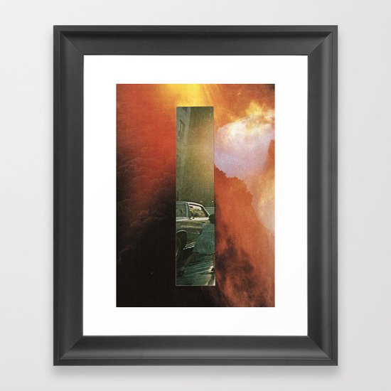 girl at sunset Framed Art Print