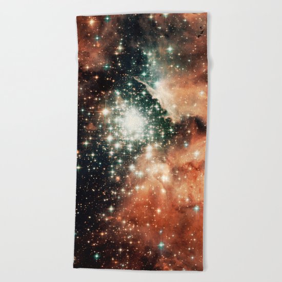 SPARKLING MILKY WAY GALAXY Beach Towel
