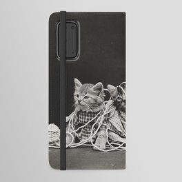Kitty Cat Entanglement Vintage Photo Android Wallet Case