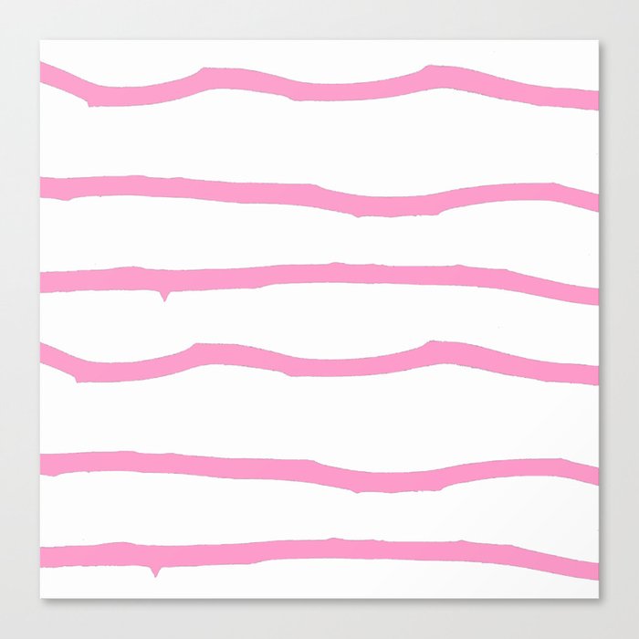 Funnies stripes 14 pink Canvas Print