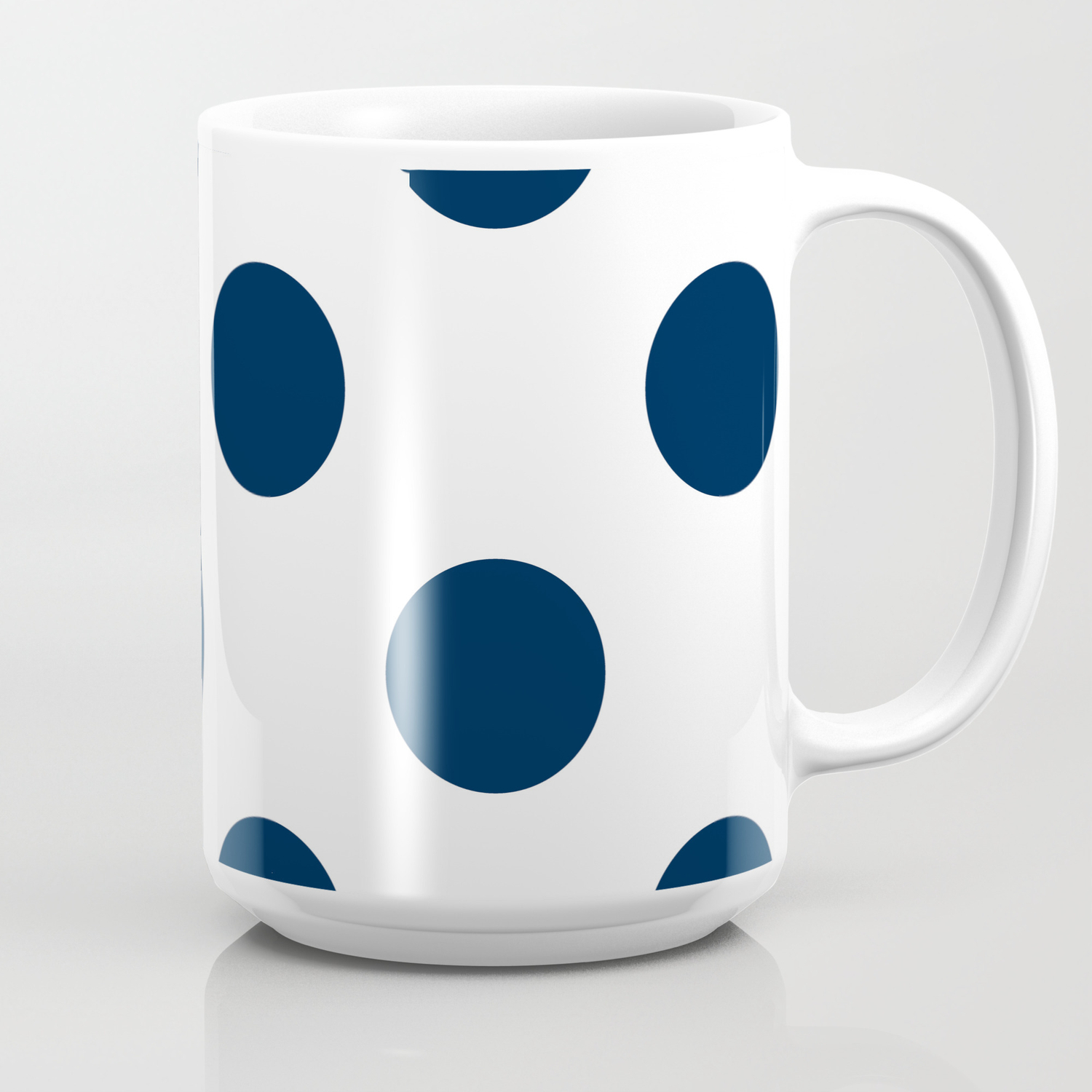 images Large Blue And White Coffee Mugs large polka dots oxford blue on white coffee mug