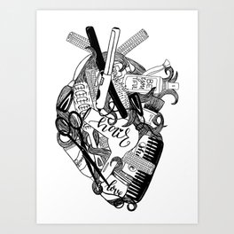 Heart of a stylist Art Print