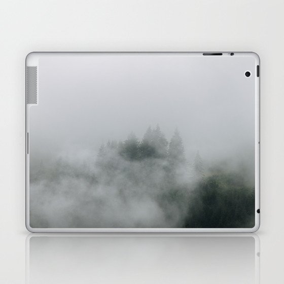 Mysterious Forest In Fog Laptop & iPad Skin
