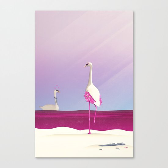 Flamingo Fatale Canvas Print