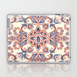 Ornamental Ethnic Bohemian Pattern XVI Cream Coral Laptop Skin