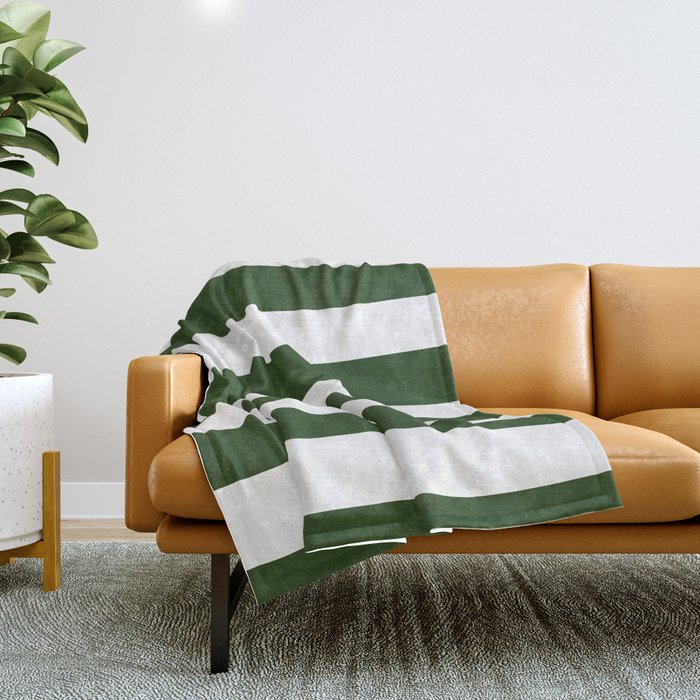 Large dark deals green throw