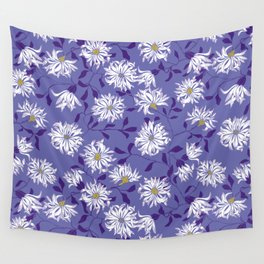 Very peri chrysanthemums Wall Tapestry