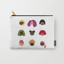 Melanin Versatility (Black Girls with Different Hairstyles) Carry-All Pouch