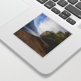 The Banks of the Buffalo River - Fallen Tree on Foggy Morning in Ozark Mountains in Arkansas Sticker