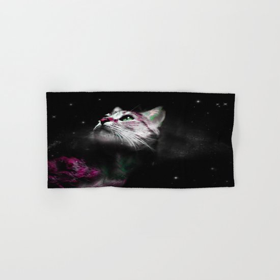 Supernova of the Ethereal Cat Hand & Bath Towel