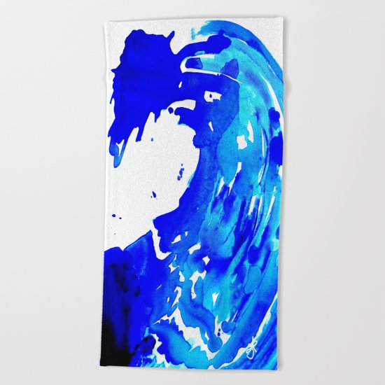 Save The Water Watercolour Beach Towel